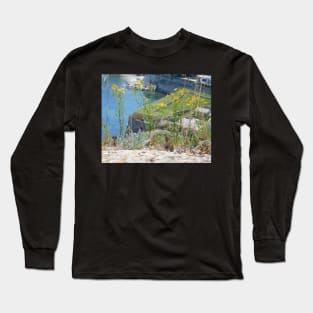 Sunlit Blooms: Corfu Coastal View Photo Long Sleeve T-Shirt